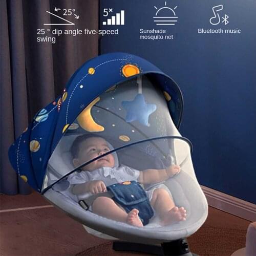 Electric Swing Bouncer Rocking Chair for 0-3 Years Old Newborn Baby Sleeping Cradle Bed Child Comfort Chair Reclining Chair Baby