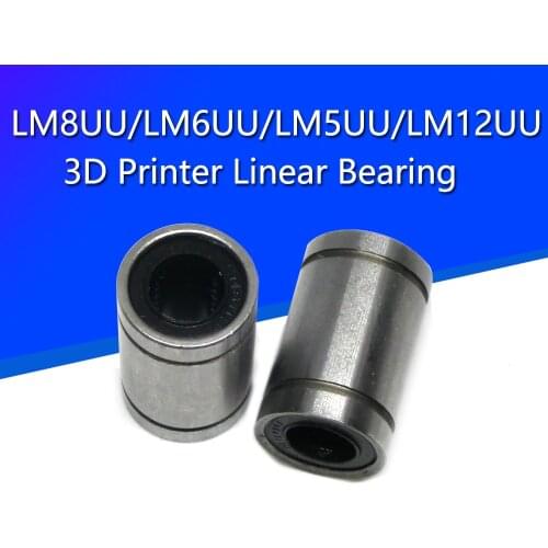 2pcs/lot LM5UU LM6UU LM8UU LM12UU Linear Bushing 8mm CNC Linear Bearings for Rods Liner Rail Linear Shaft parts