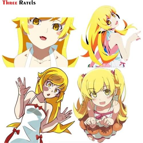 Three Ratels F4 Oshino Shinobu Cute Anime Girl For Monogatari Car Sticker Personalized Creative Scratch Stickers Motorbike Decal