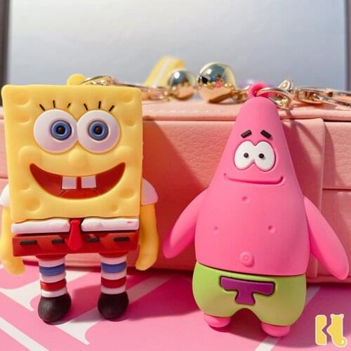 Cute Cartoon Keychain Eco-friendly Silicone Key Pendant Doll Bag Pendant Figure Charms Key Chains Jewelry