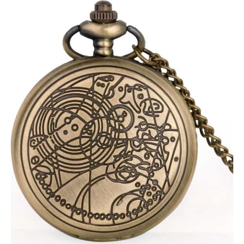 New Arrival Bronze Quartz Pocket Watch Fashion Style Best Gift Necklac Pendant Steampunk