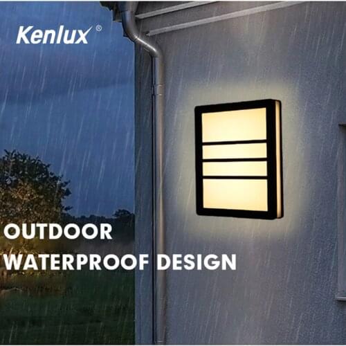 Kenlux 20W Plastic Outdoor Led Wall Light Indoor Porch bathroom Wall Lamp LED IP65 Outdoor Light for home Garden Landscape stair