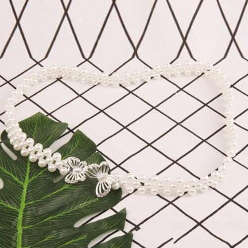 Women Fashion Belt Hot Wild Pearl Diamond White Flower Waist Chain Multicolor Business Honorable Expensive Elegant Women Belt
