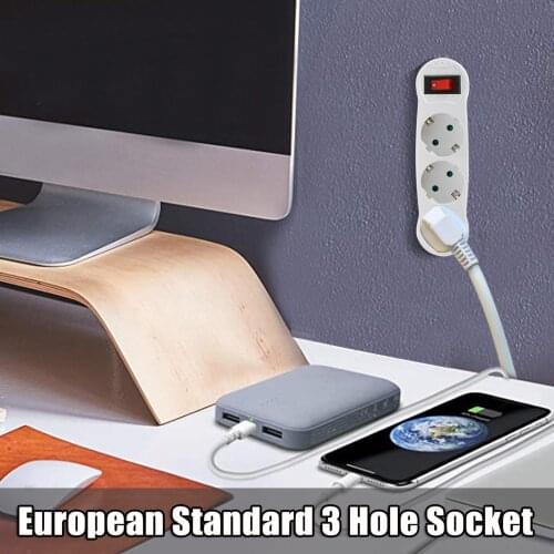 European Standard Three Socket Round Plug 3 Hole Socket With Switch On Off High Quality Practical Delicate Durable