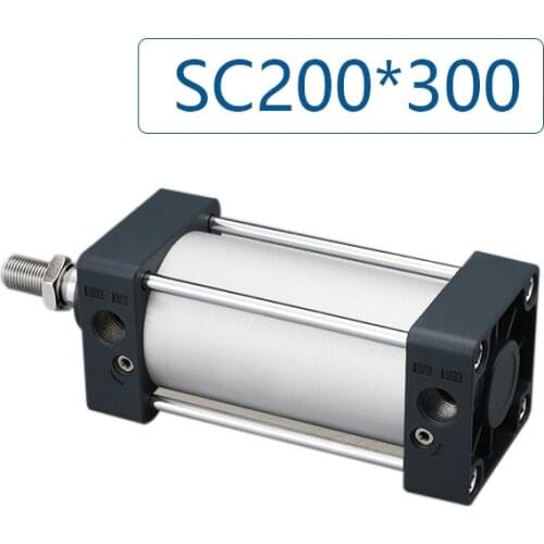 SC200*300 Standard pneumatic cylinder aluminum bore 200mm stroke 300mm SC200x300 cylinder, Optional magnet