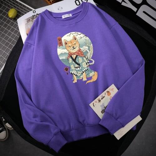 Funny Shiba Inu Cartoon Printing Japanese Autumn Sweatshirt For Mens Retro Harajuku Man Hoodies Funny High Quality Pullover