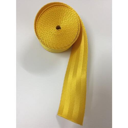 Yellow 3-36 meters a roll 3 C quality car seat belt webbing for safety harness ribbon strap webbing for DIY car seat belt