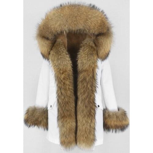 OFTBUY 2020 New Waterproof Parka Real Fur Coat Winter Jacket Women Natural Big Raccoon Fur Collar Hood Warm Outerwear Detachable