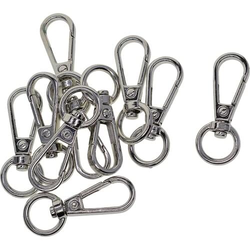 10 Pack Heavy Duty Bag Clasps Lobster Swivel Trigger Clips Snap Hook for Purses Bags Keys Crafts Key Charms Pendants