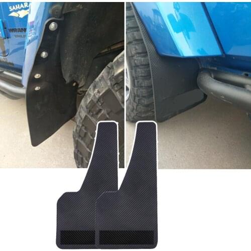 2pcs Truck SUV 4X4 Off Road Splash Guards Mud Flaps Carbon Fiber Look Wheel Mud Guards