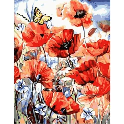 5d poppies diamond painting flowers rhinestone embroidery picture mosaic stickers decor diamond dot tapestry posters wall papers