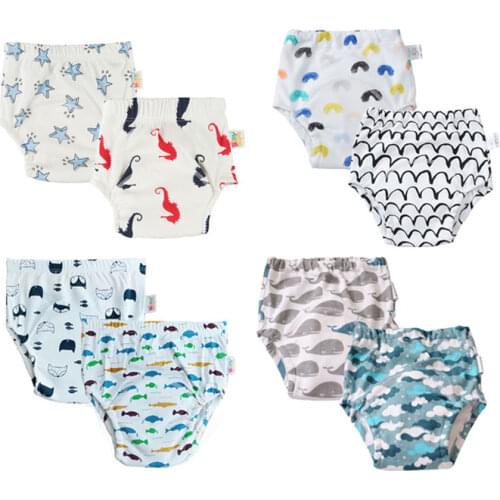 Babyfriend Reusable Washable Baby Training Pants Kids Underwear Cloth Diaper Nappies Waterproof Potty Training Panties 8PCS