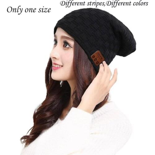 Bluetooth Hat, Bluetooth 4.2 Beanie Warm Knitted Music Hat Wireless Hands-Free Headphone Headset Earphone Built-in Mic&Speaker