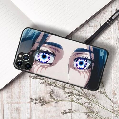 Frieda Reiss Eyes Attack On Titan Glass Soft Silicone Phone Case FOR IPhone SE 6 7 8 Plus X XR XS 11 12 Mini Pro Max Cover Shell