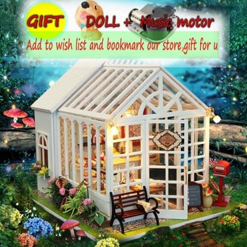 DIY Dollhouses Furnitures Wooden Doll House Miniature DollHouse King Win Cake Poppenhuis Cute Building Model Casa De Boneca M028