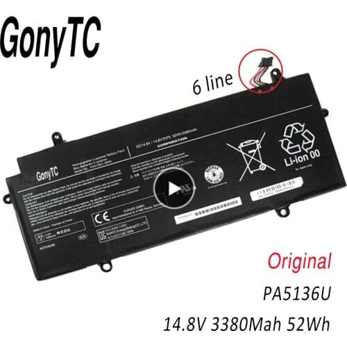 GONYTC 6 line PA5136U-1BRS PA5136U Battery For Toshiba Satellite Z30 Z30-A Z30-B K10M K02M K20M Z30-C Z30-A1301 Z30-AK01S