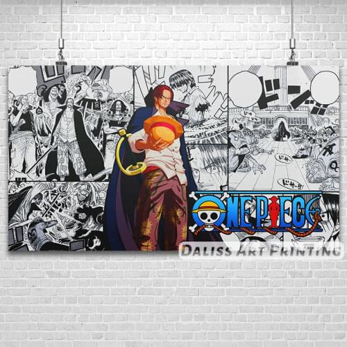 Canvas Anime ONE PIECE Shanks Pictures Home Decoration Paintings Poster HD Prints Wall Art Modular Living Room Framed