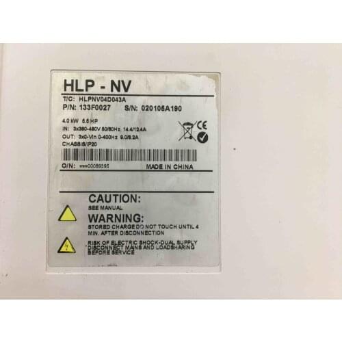HLPNV04D043A 380V 4KW inverter , used in good condition . 80% appearance new , good working , free shipping