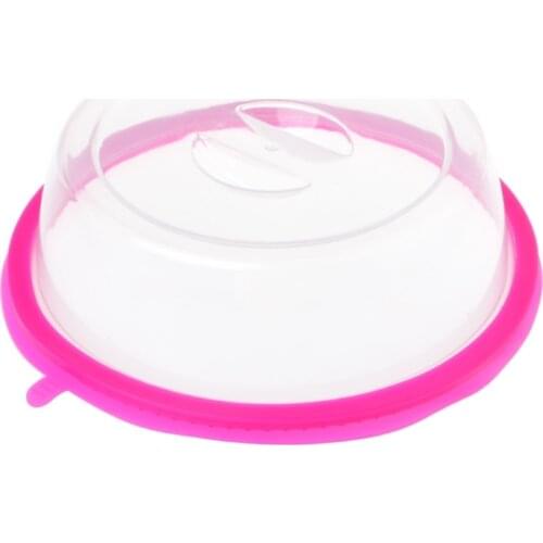 Microwave Oven Plate Cover Non Stick Plastic Clear Dish Lid Table Dustproof