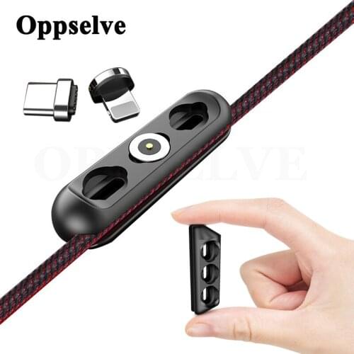 Magnetic Cable Plugs Case Portable Storage Box Magnet Charger Plugs Micro USB Type C Connector Head Container Storage Box Case