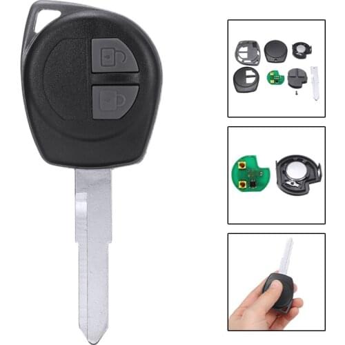 MAYITR 433MHz ID46 Chip Car Remote Key Dedicated Replacement Fit for Suzuki Grand Vitara Swift Ignis HU87 Uncut Blade