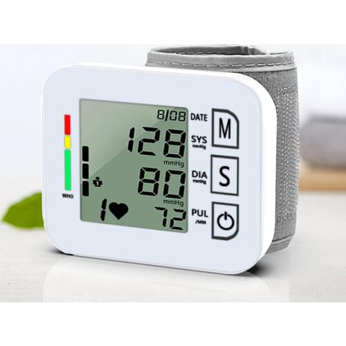 Medical Digital LCD Wrist Blood Pressure Monitor Automatic sphygmomanometer Tonometer wrist Blood Pressure Mete Tonometer