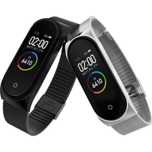 Metal Strap for Xiaomi Mi Band 4 3 5 Wrist Band Bracelet Screwless Stainless Steel Replacement Miband for Mi Band 4 3 Wristbands