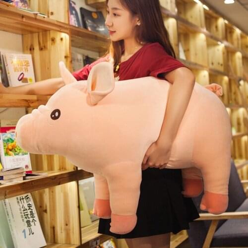 Kawaii pink pig plush doll big stuffed piggy pillow toy decoration girl birthday gift 28inch 70cm DY50524