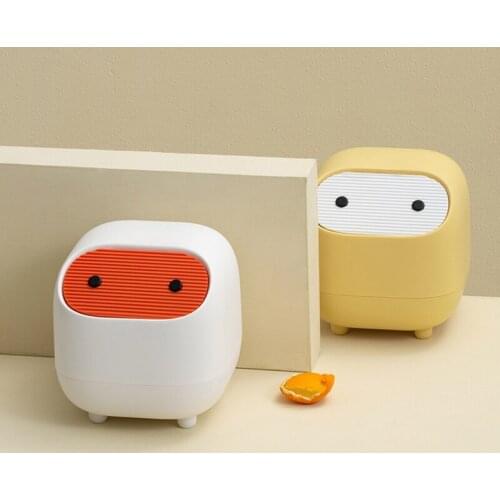 Cartoon Pressing Type Trash Can Storage Bucket Garbage Cans Waste Bin with Lid Garbage Bag Holder Home Organizer Kitchen Tool