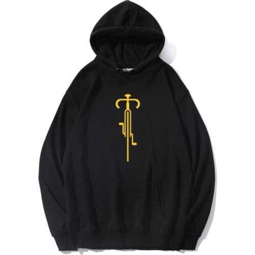 Bike Lines Cycling Novelty Creative Mens Hoodies 2021 Autumn Winter New Long Sleeve O-Neck Cotton Casual Loose Sweatshirts Top