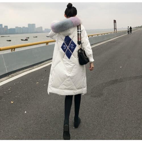 Down Jacket Cotton-Padded Clothes Womens Mid-Length Loose Padded Winter Quilted Cotton Cloth Ins Fashion Jacket