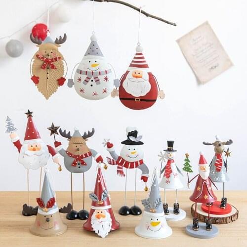 Nordic Iron Christmas Elk Elder Snowman Desktop Decoration Christmas Desktop Gift Decoration