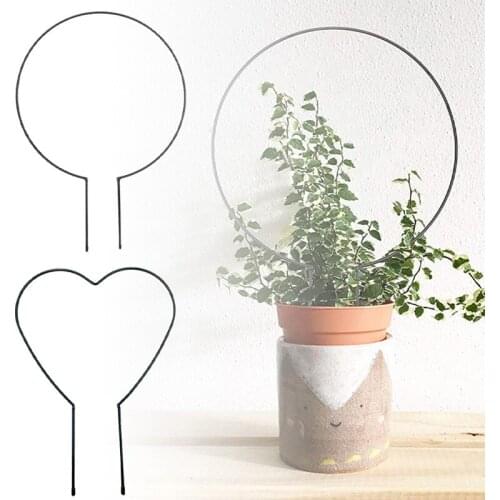 Plant Support Rack Love Heart Shaped Round Iron Art Vines Climbing Plant Support Rack Flower Plant Support Frame SUB Sale