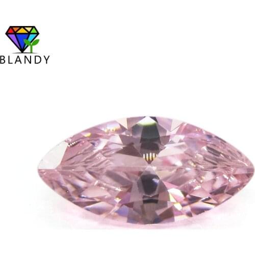 Wuzhou Cubic Zirconia Stone 5A 1.5x3~10x20mm Marquise Shape Pink CZ Beads Synthetic Gems For Jewelry