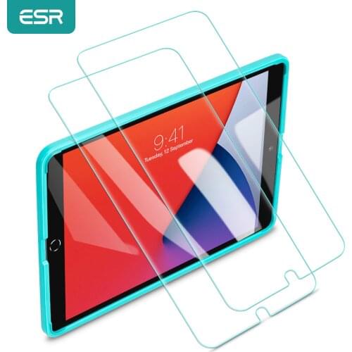 ESR 2PCS Tempered Glass for iPad Pro 12.9''/11/10.5'' Inch 2020 2018 for iPad Air 4/iPad 8/7 Gen HD Ultra Clear Screen Protector