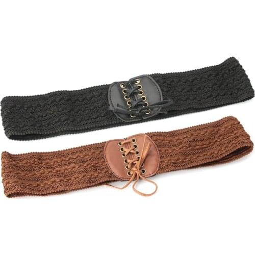 Women Elastic Stretch Waist Belt Corset Girdle With Bow Tie Knot Jeans Dress For Wedding Party Accessories Female Belts