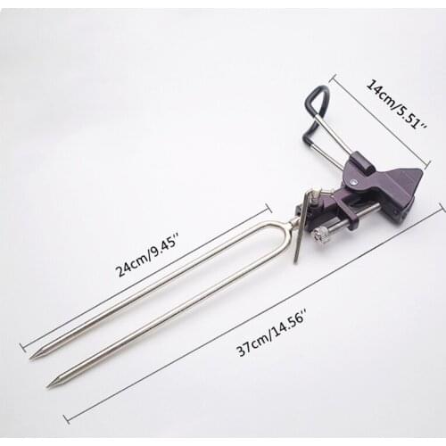 1 Piece Rod Holders for Fishing Fish Rod Folding Holder Ground Bank Fishing Rod Rack Holder for 360 Degree Adjustable X3UA