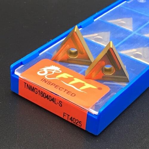 10PCS TNMG160404L-S FT4025 Cutting Lathe CNC Tools Lathe Cutter External Turning Tool Carbide Insert Accesorios De Torneria