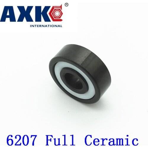 2019 Rodamientos Axk 6207 Full Ceramic Bearing ( 1 Pc ) 35*72*17 Mm Si3n4 Material 6207ce All Silicon Nitride Ball Bearings