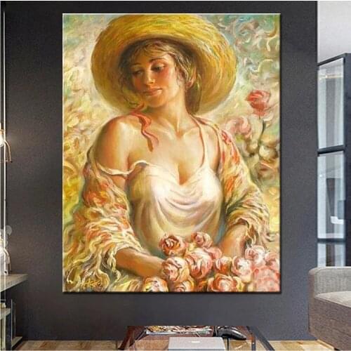 5D DIY Diamond Painting abstract portrait Diamond Embroidery Full Drill Square Room Home Decor art Mosaic Sexy woman flower