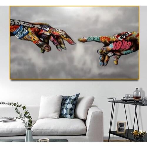 Adam-Handmade Art Street Graffiti on Canvas Printable HD Art Prints and Posters Frameless Paintings for Home Decoration