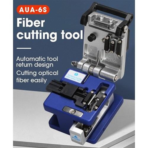 AUA-6S New Fiber cleaver cable cutting knife FTTH fiber optic knife tools cutter High Precision Fiber Cleavers 16 surface blade