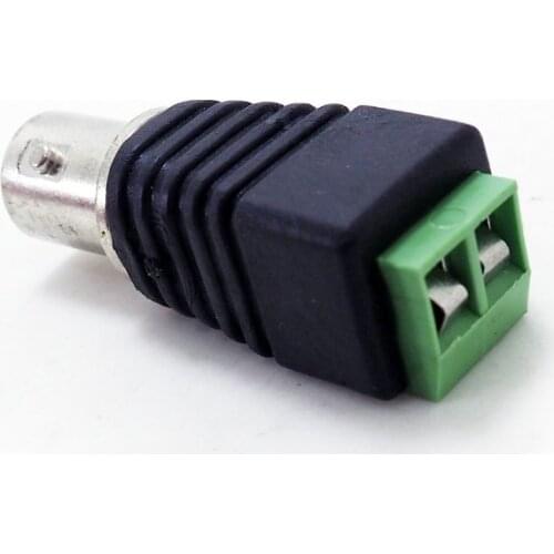 B-G1 10pcs 12V DC BNC Male Female Connector Coax CAT5 CAT6 Video Balun Adapter Plug for Led Strip Lights CCTV Camera Accessories