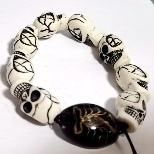 Retro Style Skull Bracelet Gothic Real Scorpion Biker Punk Rock Jewelry