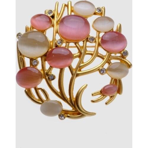 Amorita boutique trendy circle plant Brooches