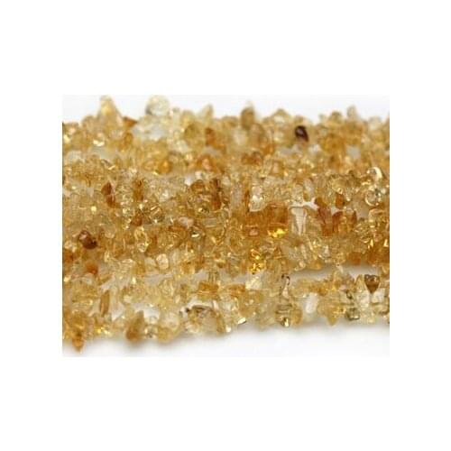Diy accessories natural yellow crystal gravel yellow crystal irregular beads hole-digging natural crystal semi-finished products