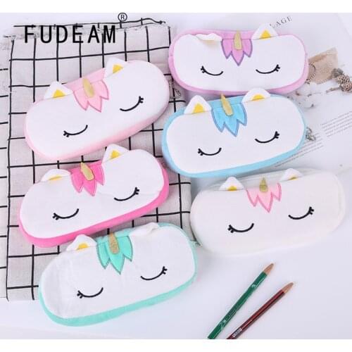 FUDEAM Soft Plush Cartoon Women Long Coin Purse Cute Zipper Girl School Stationery Pencil Case Usb Cable Storage Bag Key Wallet