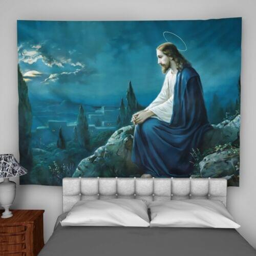 Jesus Christ Wall Hanging Tapestry Bedroom Home Decoration