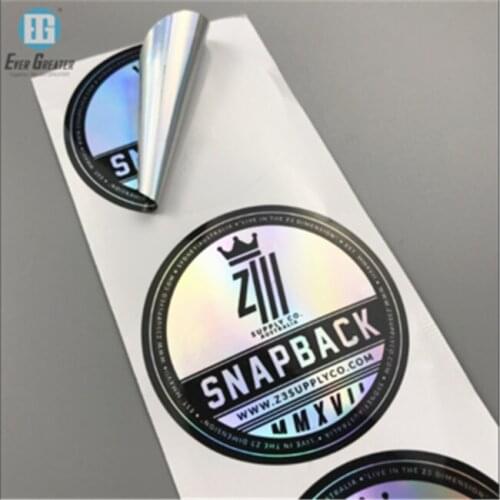 Customized Logo Barcode Printing Die Cut Reflective Custom Hologram Sticker