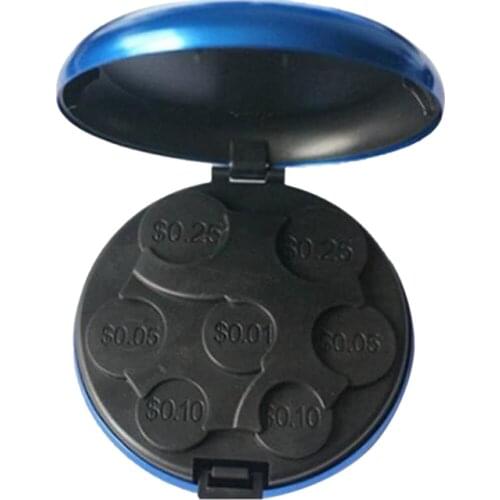 Dispenser Euro Dollar Purse Wallet Storage Collection Organizer Display Container Round Aluminum Alloy Money Portable Coin Box